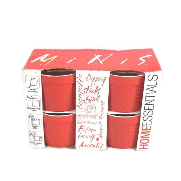 Home Essentials Other - Ramekin Dishes Set of 4 Porcelain Minis New HOME ESSENTIALS